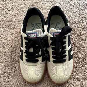 Classic Black and Cream Athletic Sneakers